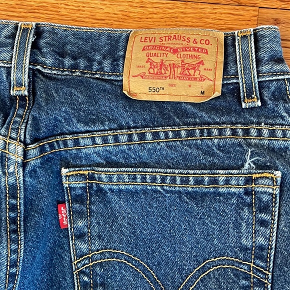 Levi’s 550 Classic Relaxed Tapered Leg Y2K 100% Cotton 12 PERFECT CONDITION - Picture 3 of 7